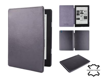 Lunso Kobo Aura H20 Edition 2 hoes (6.8 inch) - Leren sleepcover - Zwart Lunso Kobo Aura H20 Edition 2 hoes (6.8 inch) - Leren sleepcover - Zwart