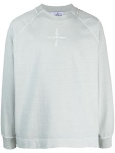 Stone Island sweat en coton à logo brodé - Bleu