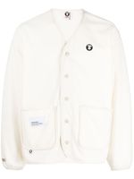 AAPE BY *A BATHING APE® cardigan à logo appliqué - Tons neutres - thumbnail