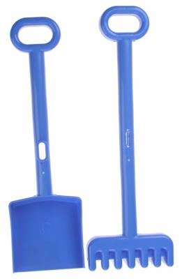 écoiffier schep en hark 30 cm blauw
