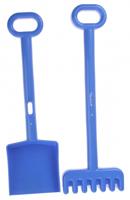 écoiffier schep en hark 30 cm blauw