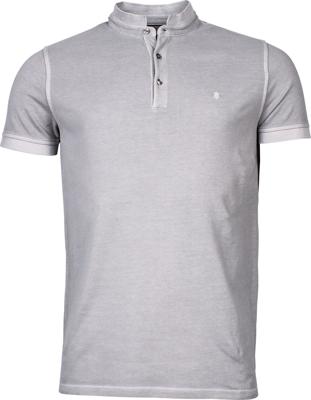 Thomas Maine Heren Poloshirt Grijs Pique Slim Fit