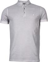 Thomas Maine Heren Poloshirt Grijs Pique Slim Fit