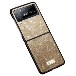 Sulada Celebrity Series Samsung Galaxy Z Flip4 Hybride Hoesje - Goud