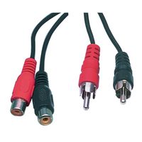 Valueline CABLE-451 audio kabel 1,5 m 2 x RCA Zwart, Rood