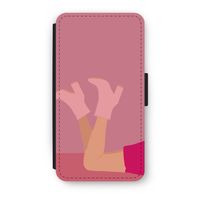 Pink boots: iPhone XS Flip Hoesje - thumbnail