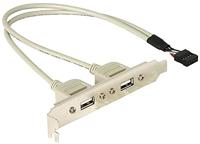 Delock Slotplaat 2 x USB 2.0 Type A externe aansluiting
