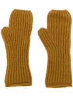 Pringle of Scotland gants nervurés Fisherman's en cachemire - Marron