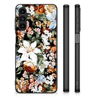 Bloemen Hoesje voor Samsung Galaxy A14 5G Dark Flowers - thumbnail