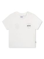 BOSS Kidswear t-shirt en coton à logo brodé - Blanc