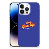 iPhone 14 Pro Max Siliconen hoesje met naam Never Give Up