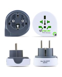 Q2 Power 1.100110 Reisadapter Wereld-naar-europa Usb Geaard