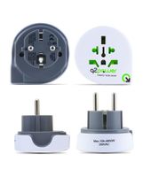 Q2 Power 1.100110 Reisadapter Wereld-naar-europa Usb Geaard - thumbnail