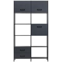 De Eekhoorn Legacy H 220 cm metaal hout zwart opbergrek opslag boekenkast