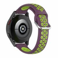 By Qubix - Siliconen sportbandje met gesp - Paars + groen - Compatible met Garmin Vivoactive 6 / Vivoactive 5 / Vivoactive 3 - Compatible Garmin bandje
