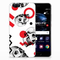 Silicone Back Case Huawei P10 Skull Red - thumbnail