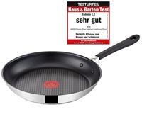 Tefal Jamie Oliver H80502 Roestvrijstalen braadpan 20 cm, inductiepan met anti-aanbaklaag, braadpan ook voor inductiekookplaat, antiaanbakpan, opvolger, incl. spatel + pannenbeschermer