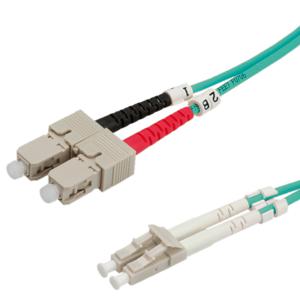 VALUE Fibre Optic Jumper Cable, 50/125µm, LC/SC, OM3, turquoise 10 m InfiniBand en Glasvezelkabel Turkoois