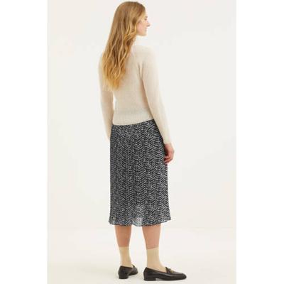 Zabaione semi-transparante rok Mia met all over print zwart/wit Zabaione semi-transparante rok Mia met all over print zwart/wit
