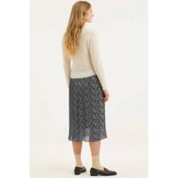Zabaione semi-transparante rok Mia met all over print zwart/wit