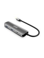 URBAN FACTORY 4-in-1 USB-C-hub met 2 USB-A/1 HDMI 4K en 1 USB-C 100 W PD Pass Thru