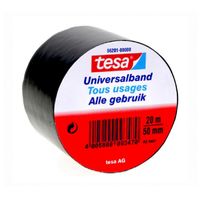 1x Tesa Universalband isolatietape zwart 20 mtr x 5 cm klusbenodigdheden - thumbnail