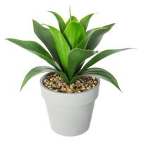 Atmosphera Kunstplant - Aloe Vera - in pot van cement - 34 cm   -