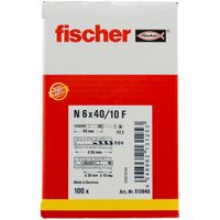 Fischer 513840 schroefanker & muurplug 100 stuk(s) Schroef- & muurplugset 40 mm - thumbnail