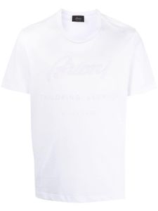 Brioni logo-appliqué cotton T-shirt - Blanc