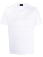 Brioni t-shirt en coton à logo appliqué - Blanc - thumbnail