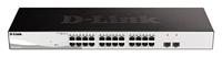 D-Link DGS-1210-26/E 26-poorts Gigabit Smart Switch (24 x 10/100/1000 Mbit/s Base-T-poorten, 2 x 100/1000 Mbit/s SFP-poorten) - alleen EU-netsnoer