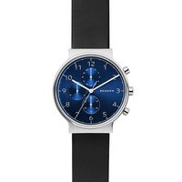 Horlogeband Skagen SKW6417 Leder Zwart 20mm - thumbnail