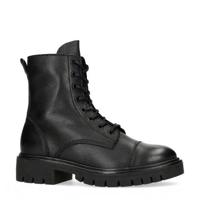 Sacha leren veterboots zwart