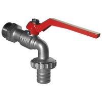 Nemo Go dubbele dienstkraan lange hendel rood 3/4M 16b verchroomd 190544