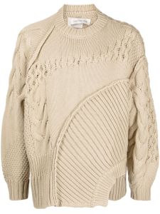 Feng Chen Wang cardigan en maille torsadée - Marron