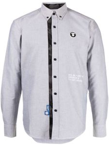 AAPE BY *A BATHING APE® chemise en coton à patch logo - Gris