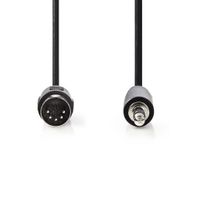 Nedis CAGP20100BK10 Din-audiokabel Din 5-pins Male - 3,5 Mm Male 1,0 M Zwart