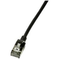 LogiLink CQ9043S RJ45 Netwerkkabel, patchkabel CAT 6A U/FTP 1.50 m Zwart Extreem dun, Vlambestendig, Flexibel, Folie afscherming, Halogeenvrij, Snagless, - thumbnail