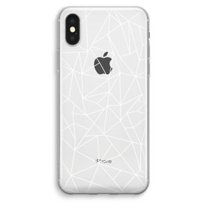 Geometrische lijnen wit: iPhone XS Max Transparant Hoesje