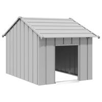 vidaXL Hondenhok met dak 83x130x85 cm gegalvaniseerd staal, hondenkennel, hondenverblijf, huisdierenhok, hondenbench, dierenverblijf