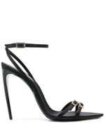 Saint Laurent sandales New Nuit 100 mm - Noir