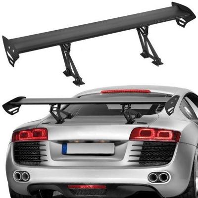 VEVOR GT Wing Autospoiler, 43,3 inch universele spoiler met enkel dek, verstelbare lichtgewicht aluminium, auto achterspoiler, racespoiler BGW/JDM Drift Zwart