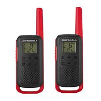 Motorola Talkabout T62 PMR-Radioapparatuur (Set Van 2, PMR446, 16 Kanalen En 121 Codes, Bereik 8 Km), 16.5 x 5.4 x 3.1 cm, Rood