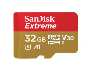 SanDisk Extreme® Action Cam microSDHC-kaart 32 GB Class 10, UHS-I, UHS-Class 3, v30 Video Speed Class Incl. SD-adapter, A1-vermogensstandaard