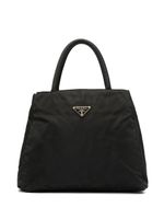 Prada Pre-Owned sac à main à plaque logo (années 1990) - Noir