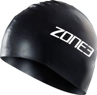 Zone3 Silicone swim cap zwart - thumbnail