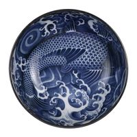 Tokyo Design Studio - Japonism - Carp - Dinerbord - Blauw - 28cm - thumbnail