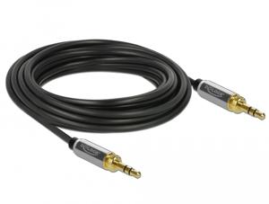 Delock 85787 Stereo Jack Kabel 3,5 mm 3-pins male naar male met schroefadapter 3 m