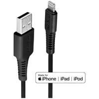 LINDY USB-kabel USB 2.0 Apple Lightning stekker, USB-A stekker 2.00 m Zwart 31321 - thumbnail