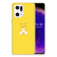 OPPO Find X5 Pro Telefoonhoesje met Naam Baby Leopard